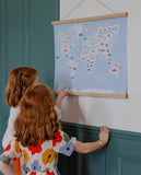 Playful world map world map children's poster