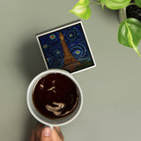 CERAMIC COASTER Paris, France, Eiffel Tower Mosaic
