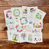 Square card 9*9 cm happy birthday