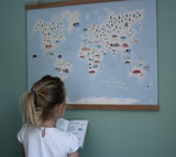 Playful world map world map children's poster