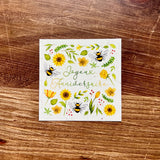 Square card 9*9 cm happy birthday