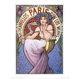 Los Cigarillos Paris - Alphonse Mucha Card