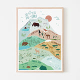 Summits of the World Mountain children's fun poster