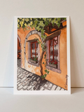 Riquewhir, France watercolor print