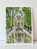 Medici Fountain in Luxembourg Garden watercolor print