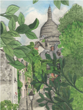 Sacre-Coeur, Montmartre watercolor print