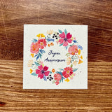 Square card 9*9 cm happy birthday