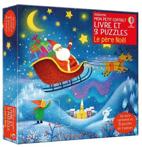 LE PERE NOEL - MON PETIT COFFRET LIVRE ET 3 PUZZLES