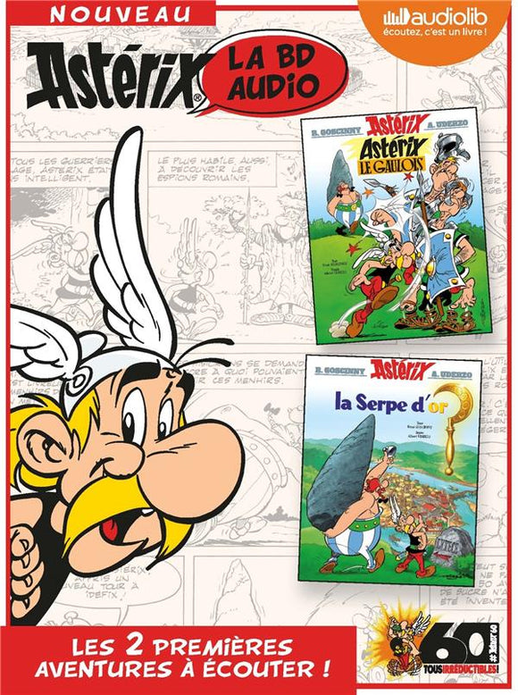 ASTERIX - T01 - ASTERIX LE GAULOIS / ASTERIX - LA SERPE D'OR - LIVRE AUDIO 2 CD AUDIO