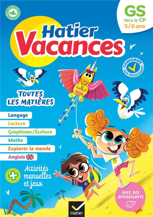 HATIER VACANCES - CAHIER DE VACANCES 2025 DE LA GS VERS LE CP 5/6 ANS - POUR REVISER SON ANNEE DANS