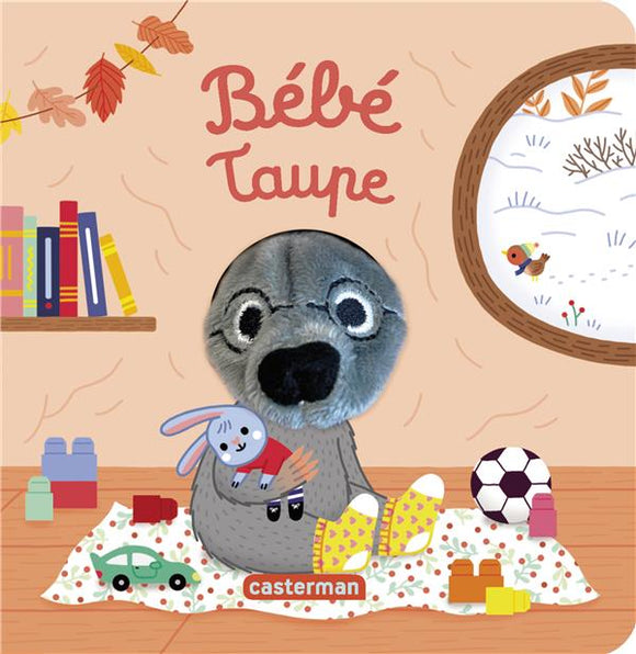 LES BEBETES - T131 - BEBE TAUPE - LIVRE MARIONNETTE POUR BEBE - DES 3 MOIS