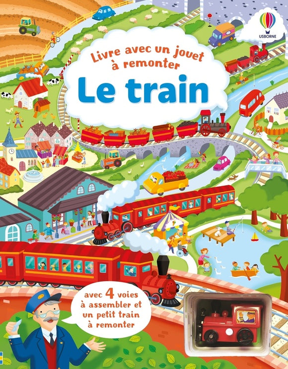 LE TRAIN - LIVRE AVEC UN JOUET A REMONTER - DES 3 ANS