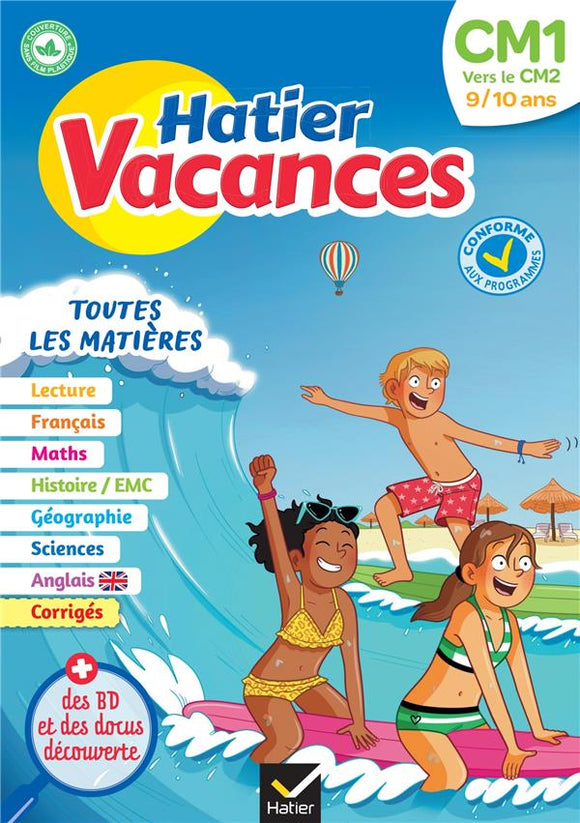 CAHIER DE VACANCES 2024 DU CM1 VERS LE CM2 9/10 ANS - POUR REVISER SON ANNEE DANS TOUTES LES MATIERE