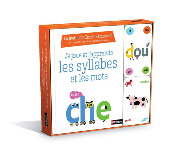 COFFRET JE JOUE ET J'APPRENDS LES SYLLABES ET LES MOTS - LA METHODE CECILE ZAMORANO