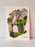 Monet's House, Giverny watercolor print