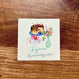 Square card 9*9 cm happy birthday