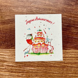 Square card 9*9 cm happy birthday