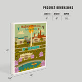 CERAMIC COASTER Washington DC, Geometric City Series