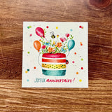 Square card 9*9 cm happy birthday