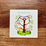 Square card 9*9 cm happy birthday