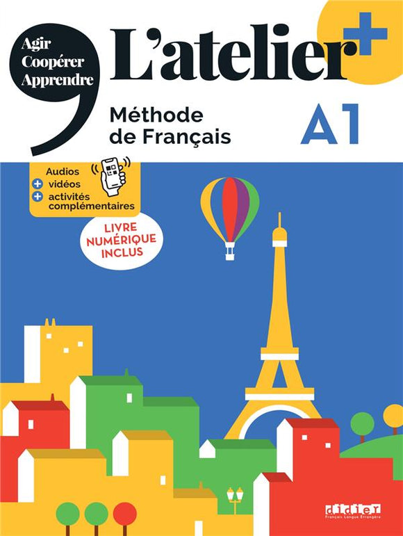 L'ATELIER + A1  (EDITION 2022) - LIVRE + LIVRE NUMERIQUE + DIDIERFLE.APP